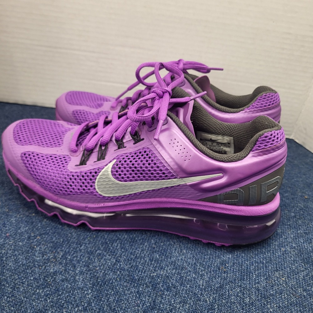 Nike Air Max+ 2013 Womens 7.5 Purple Running Shoes Flywire Mesh Sneaker - Picture 2 of 11